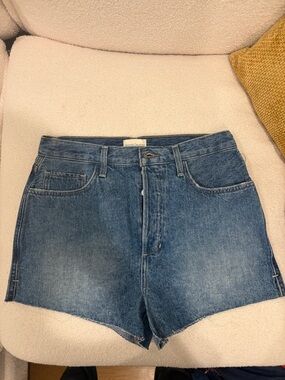 Favorite Daughter Caroline Medium Blue High-Rise Denim Shorts (26 and 27)